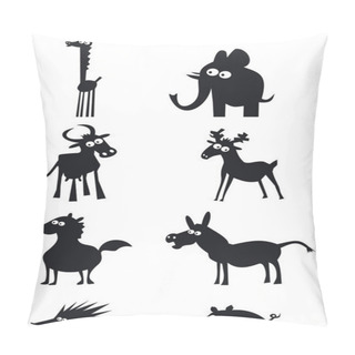 Personality  Funny Vector Animal Silhouettes Pillow Covers