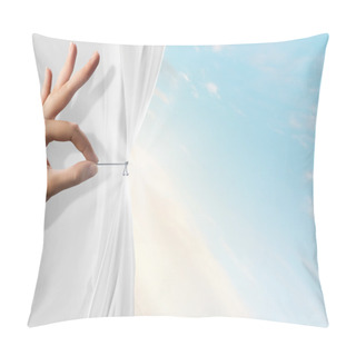 Personality  Hand Opening White Curtain Pillow Covers