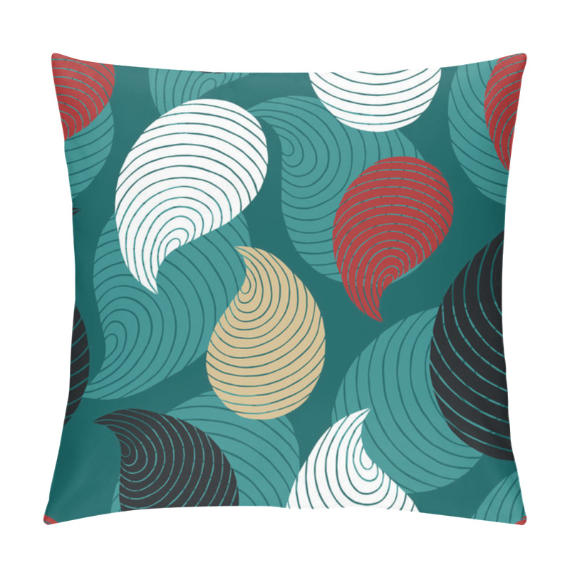 Personality  Retro abstract background. Beautiful seamless textile pattern pillow covers