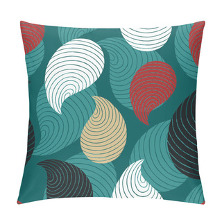 Personality  Retro Abstract Background. Beautiful Seamless Textile Pattern Pillow Covers