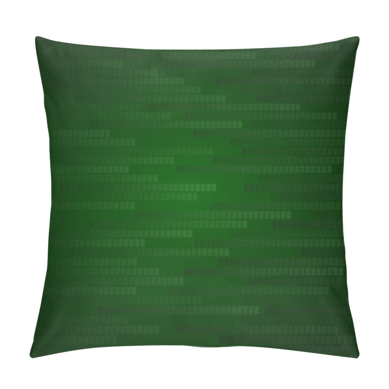Personality  Abstract background of small squares or pixels in shades of dark green colors pillow covers