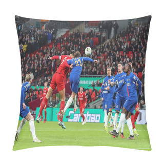 Personality  Virgil Van Dijk Of Liverpool Scores To Make It 0-1 During The Carabao Cup Final Match Chelsea Vs Liverpool At Wembley Stadium, London, United Kingdom, 25th February 202 Pillow Covers