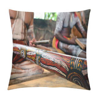Personality  Yirrganydji Aboriginal Men Play Aboriginal Music  Pillow Covers