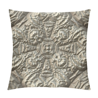 Personality  3d Effect Seamless Background Wallpaper Stone Tiled Pattern. Pillow Covers