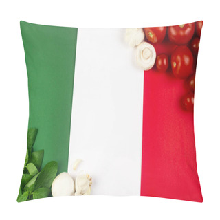 Personality  Italian Flag With Food Pillow Covers