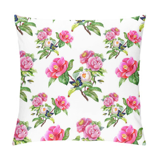 Personality  Garden Floral Pattern With Butterflies Pillow Covers