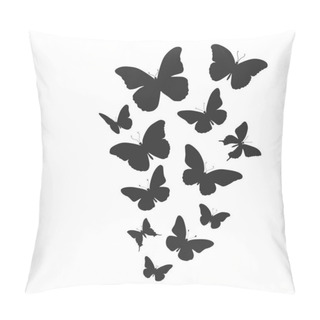 Personality  Flying Butterfly Silhouettes, Butterflies Silhouette Set. Pillow Covers