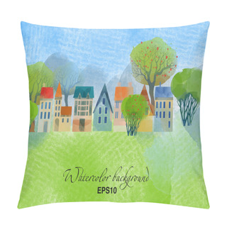 Personality  Watercolor Spring Landscape Pillow Covers