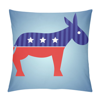 Personality  Election Donkey. Vote In USA 2016 Pillow Covers