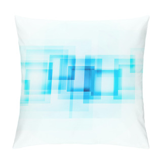 Personality  Blue Squares On A White Background Pillow Covers