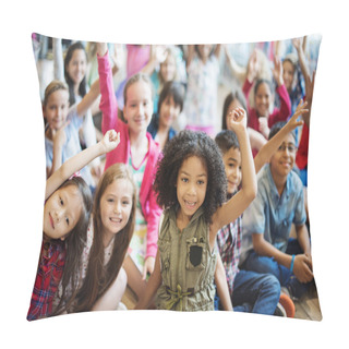 Personality  Children With Arms Raised Pillow Covers