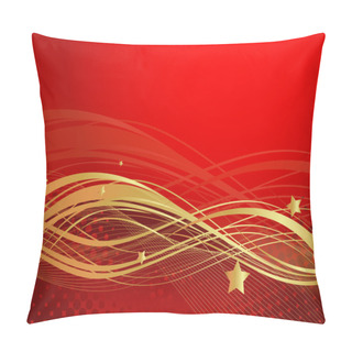 Personality  Wave Lines Stars Background Pillow Covers
