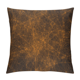 Personality  Background With Yellow Cybernetic Particles Pillow Covers
