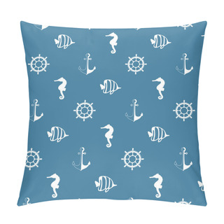 Personality  Vector Seamless Tiling Patterns - Nautical Elements Pillow Covers