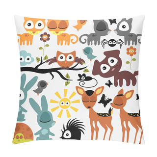 Personality  Set Of Various Cute Funny Animals Pillow Covers