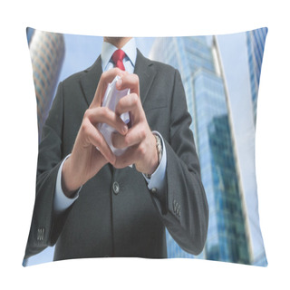 Personality  Businessman Crumpling A Document Pillow Covers