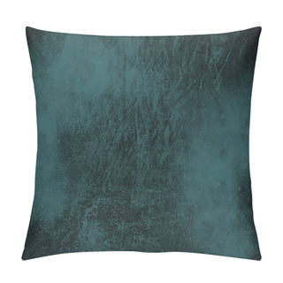 Personality  Emerald Green Blue Abstract Textured Background Texture To The Point With Spots Of Paint. Layout For Design Pillow Covers