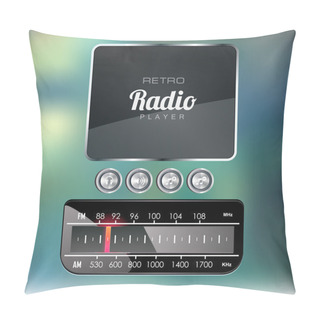 Personality  Retro Media Player Vector Illustration Pillow Covers