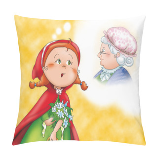 Personality  Red Riding Hood Worried For Her Granny Pillow Covers