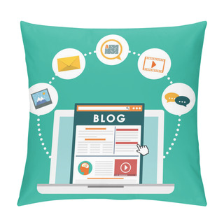 Personality  Blog, Blogging And Blogglers Theme Pillow Covers