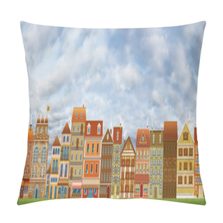 Personality  Town, Greeting Card Or Illustration. Computer Graphics. Pillow Covers