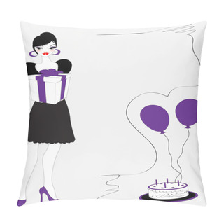 Personality  Birthday Gteeeting Card Pillow Covers