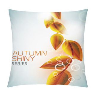 Personality  Autumn Shiny Flying Leaves Background Pillow Covers