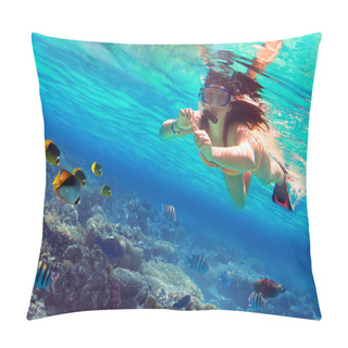 Personality  Snorkeling In The Tropical Sea Pillow Covers