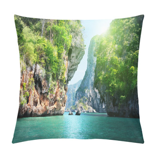 Personality  Rocks And Sea In Krabi Thsiland Pillow Covers