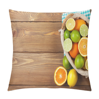 Personality  Citrus Fruits In Basket. Pillow Covers