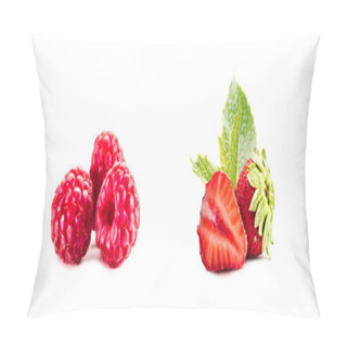 Personality  Piles Of Raspberries And Strawberries Pillow Covers