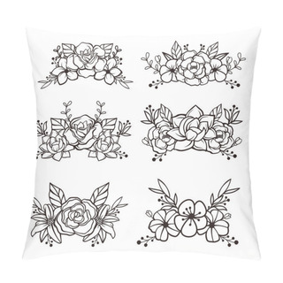 Personality  Beautiful Floral Cut File Elements Pillow Covers