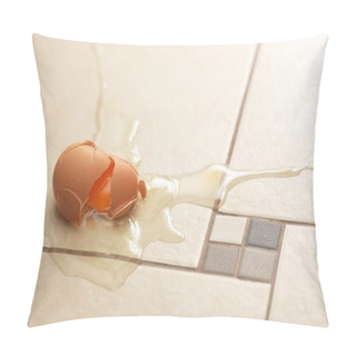 Personality  Broken Egg On The Floor Pillow Covers