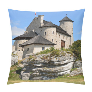 Personality  The Royal Castle Bobolice, One Of The Most Beautiful Fortresses On The Eagles Nests Trail In Poland. Pillow Covers