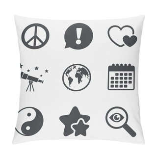 Personality  World Globe Icons Pillow Covers