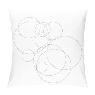 Personality  Random Circles Abstract Geometric Composition Pillow Covers