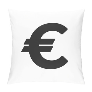 Personality  Euro Vector Icon. Money Symbolizes Euro Currency. Euro Currency In Bold Style For Webiste, App, And UI Design Pillow Covers