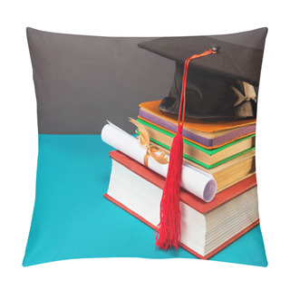 Personality  Books, Diploma And Graduation Cap Pillow Covers