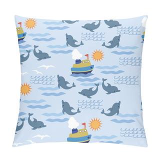 Personality  Sea Seampless Pattern Children Pillow Covers