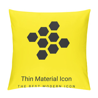 Personality  Bond Minimal Bright Yellow Material Icon Pillow Covers