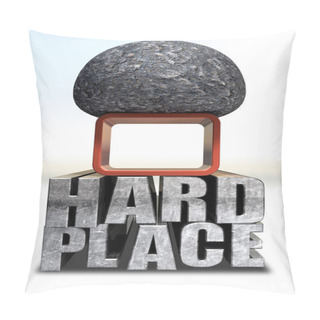 Personality  Caught Between A Rock And A Hard Place Pillow Covers