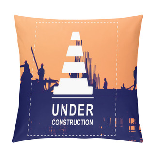 Personality  Construction Workers At Building Cite Pillow Covers