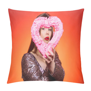 Personality  So Passionate. Sexy Woman In Glamour Dress. Sensual Girl With Decorative Heart. Romantic Greeting. Be My Valentine. Love And Romance. Valentines Day Sales. Valentines Day Party. I Love You Pillow Covers