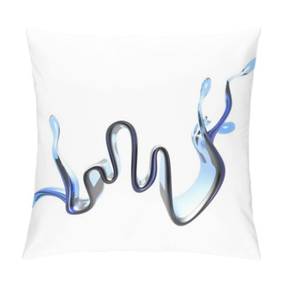Personality  Blue Pure Water Liquid Splash Pillow Covers