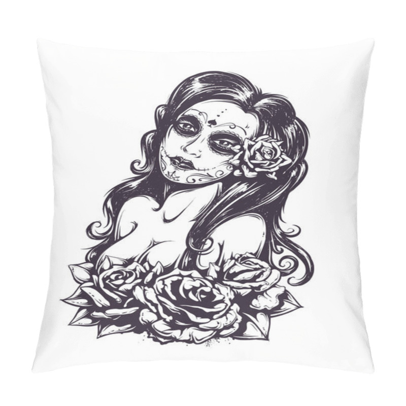 Personality  Day of dead sexy girl pillow covers