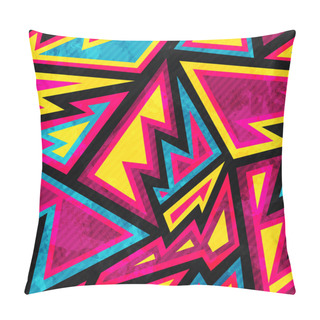 Personality  Psychedelic Colored Geometric Seamless Pattern Pillow Covers