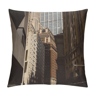 Personality  Tall Buildings And Modern Skyscrapers In New York City, Contemporary Architecture Of Metropolis Pillow Covers