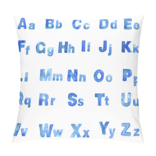 Personality  Watercolor Blue Font Pillow Covers