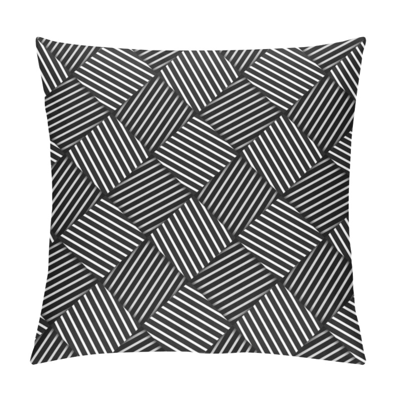 Personality  Abstract Striped Rhombuses Geometric Vector Seamless Pattern pillow covers