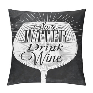 Personality  Poster Vintage Wine Chalk Pillow Covers